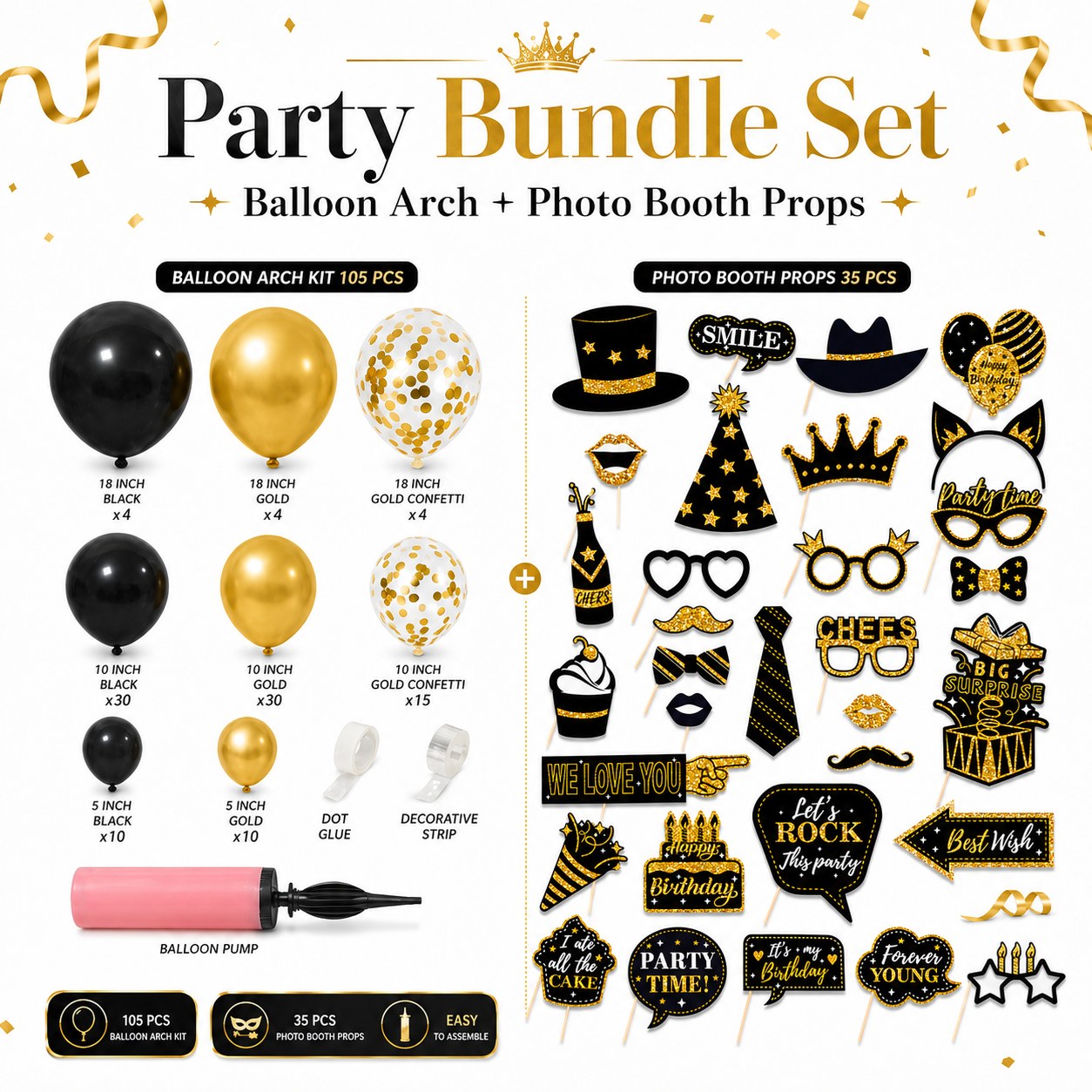 Golden Anniversary Balloon Kit