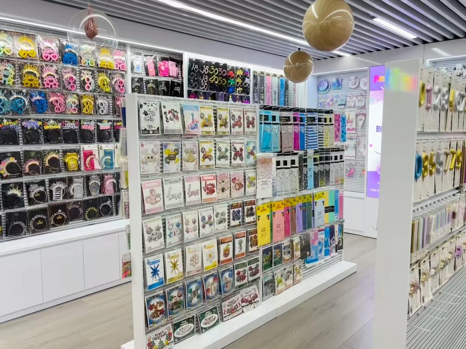Party product ranges displayed in the HypeFloat showroom
