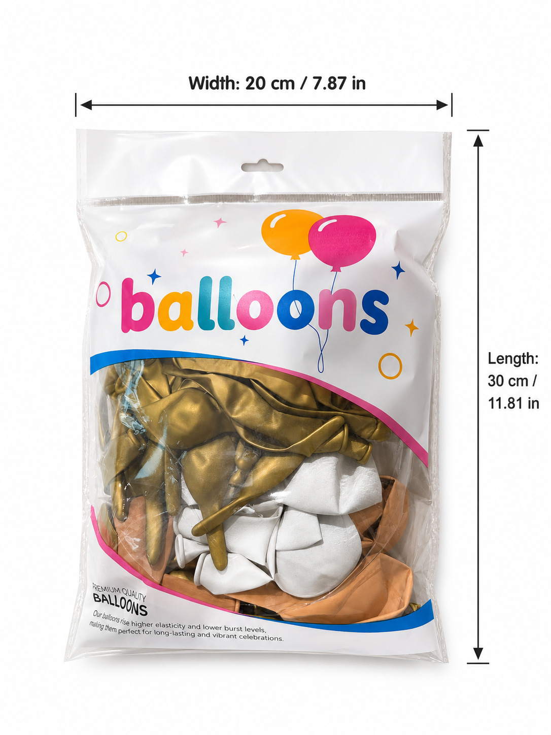 Black and gold balloon kit detail image
